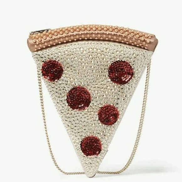 NWT RARE KATE SPADE 3D CRYSTAL PIZZA SLICE CROSSBODY BAG PURSE - Picture 4 of 11